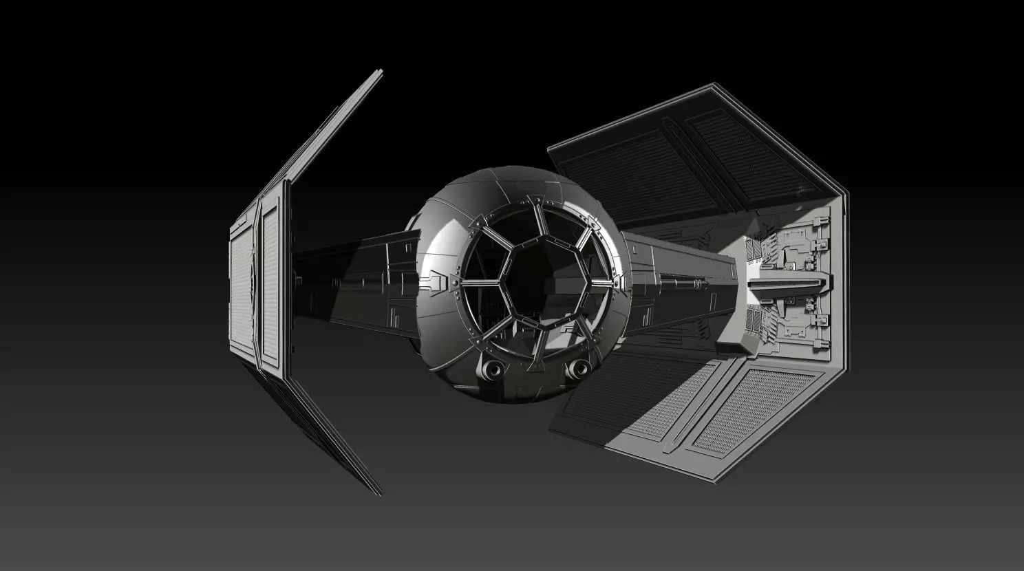 Darth Vaders Tie Advanced X1 3D print model_0