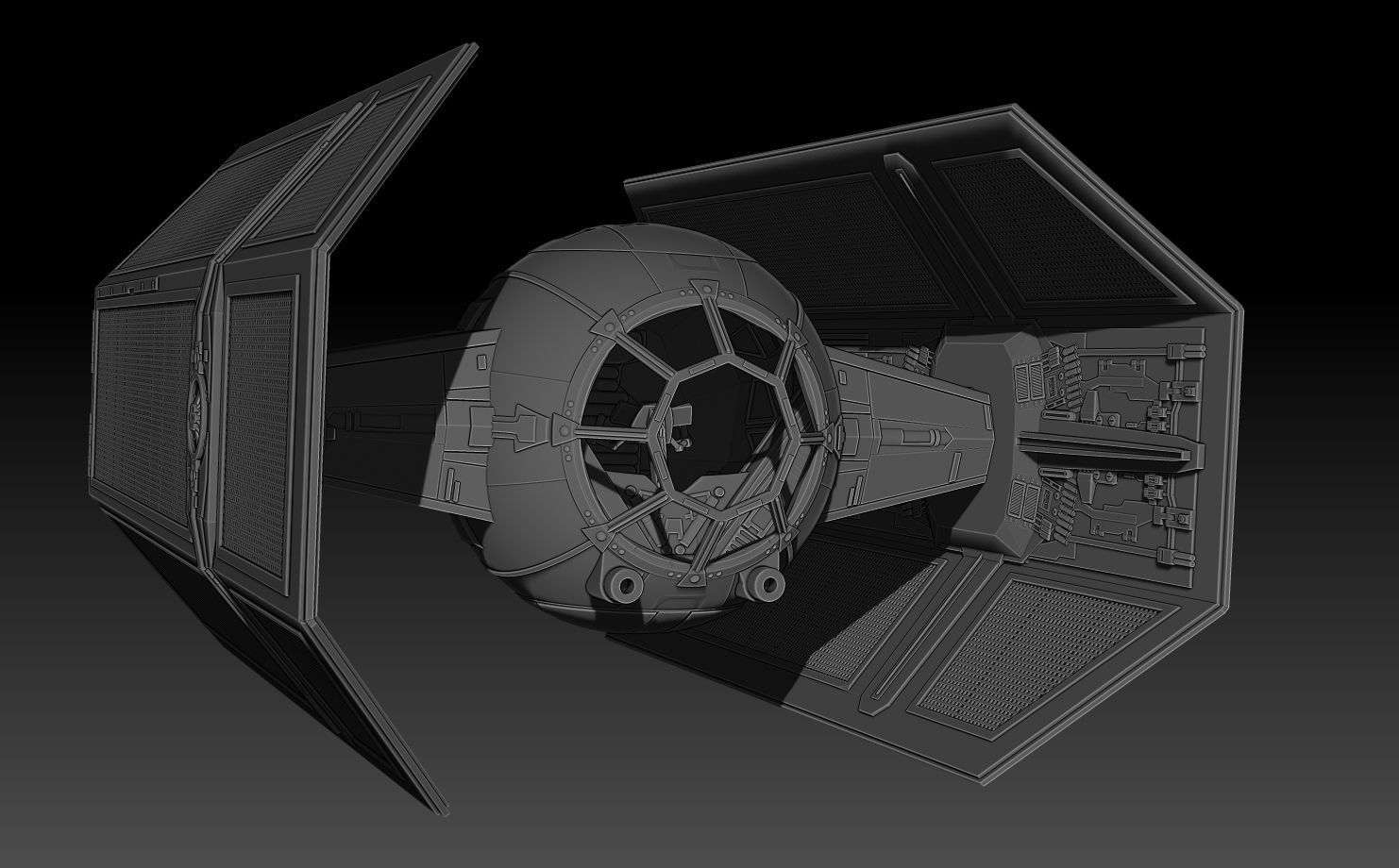 Darth Vaders Tie Advanced X1 3D print model_5