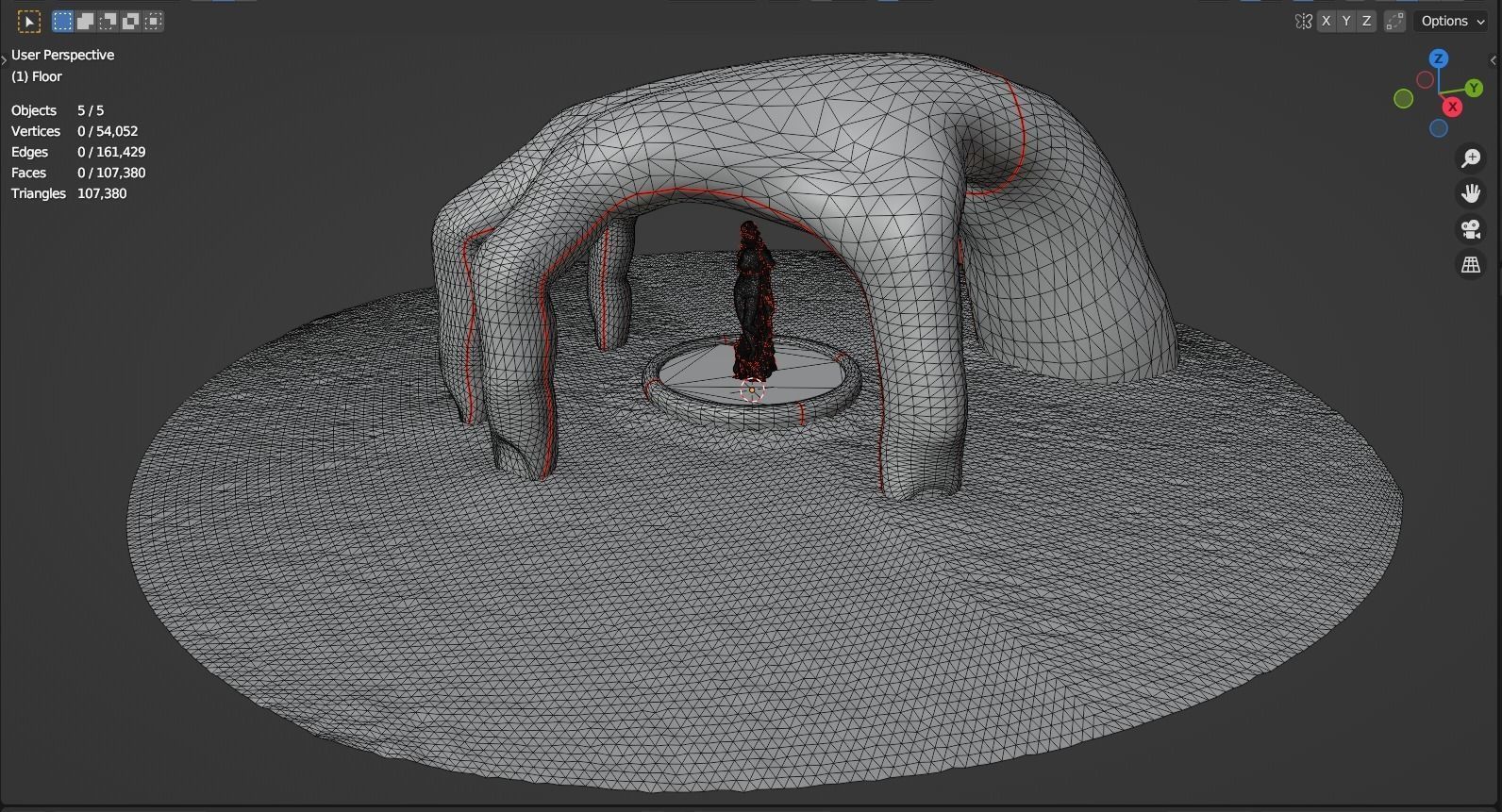 Temple Of Venus- Desert Low-poly 3D model_4