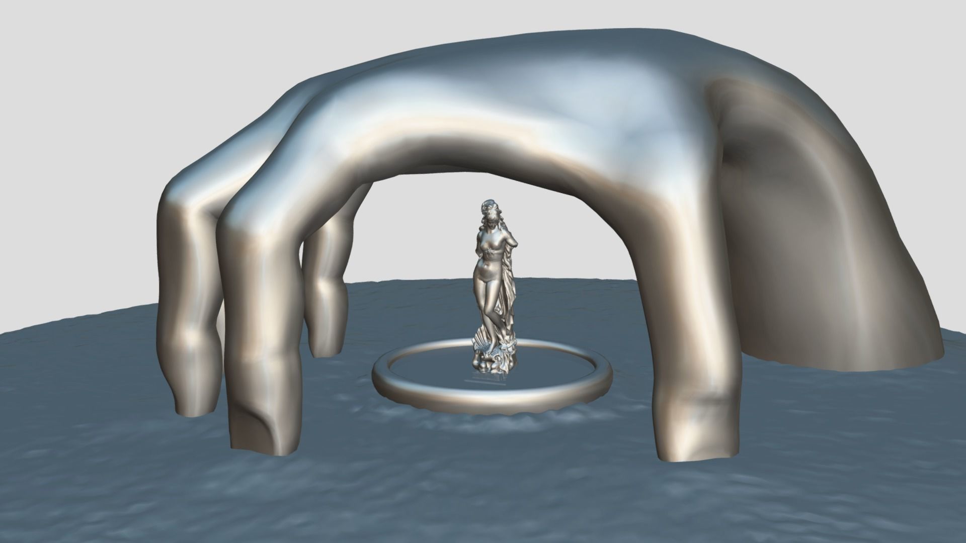 Temple Of Venus- Desert Low-poly 3D model_8