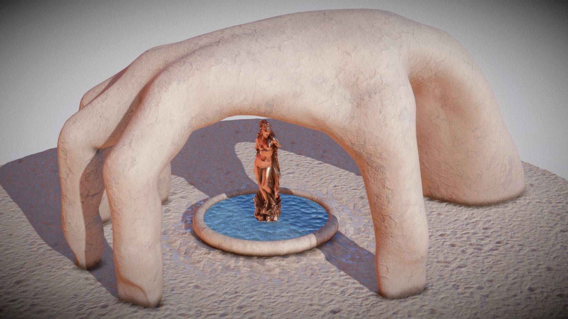 Temple Of Venus- Desert Low-poly 3D model_1