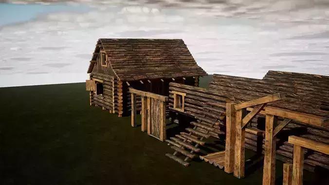 Modular Wood House 30 Assets
