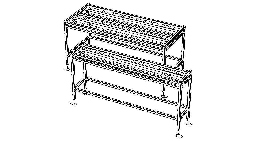Wheel Conveyor 3D model_1