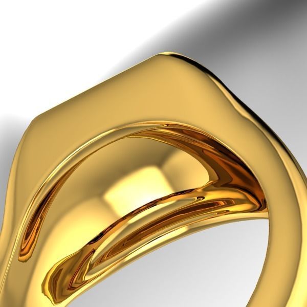 Creative men Signet  Masonic  ring Milgrain border hot style 3D print model_5