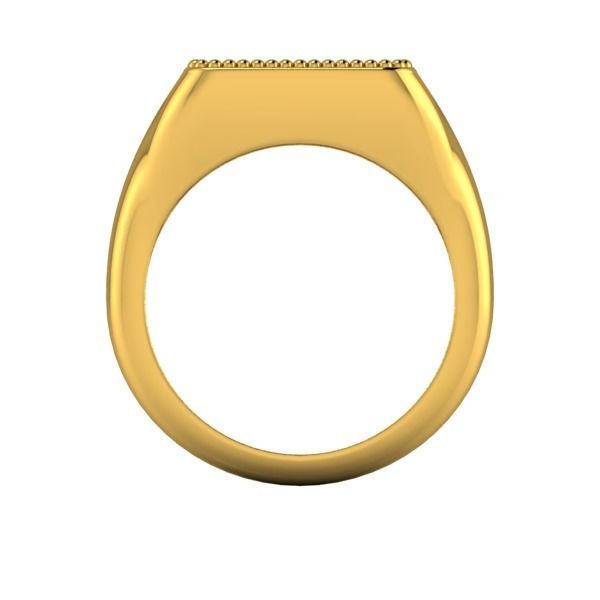 Creative men Signet  Masonic  ring Milgrain border hot style 3D print model_4