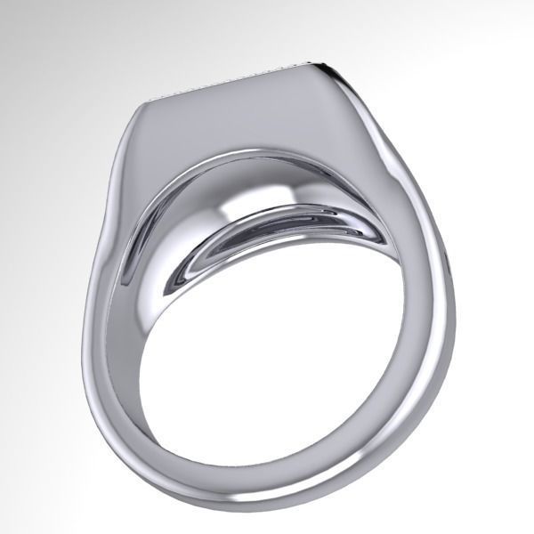 Creative men Signet  Masonic  ring Milgrain border hot style 3D print model_12