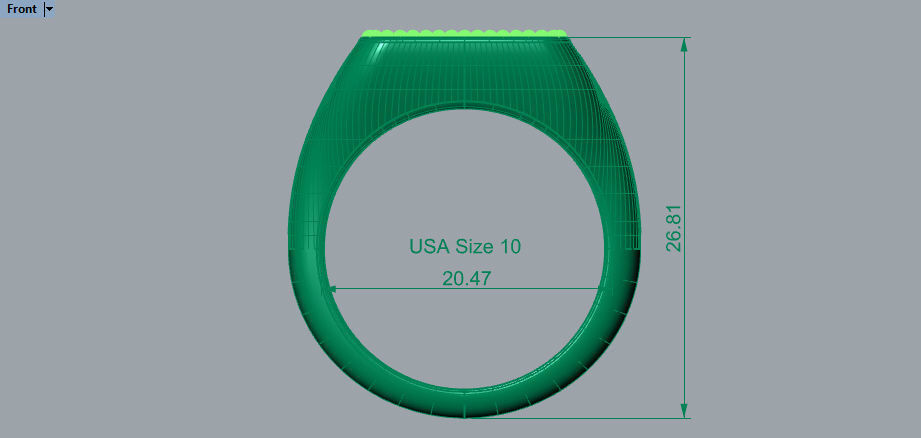 Creative men Signet  Masonic  ring Milgrain border hot style 3D print model_21