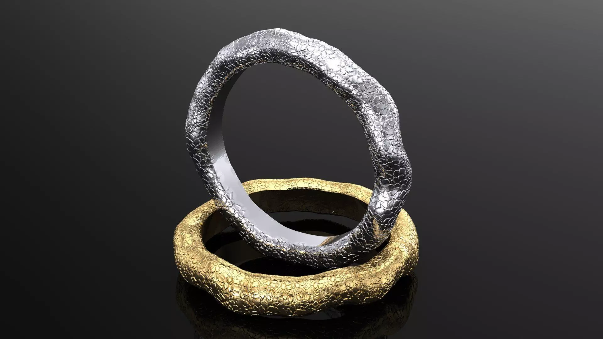 organic ring band 3D print model_0