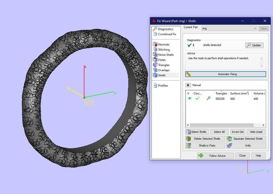 organic ring band 3D print model_4