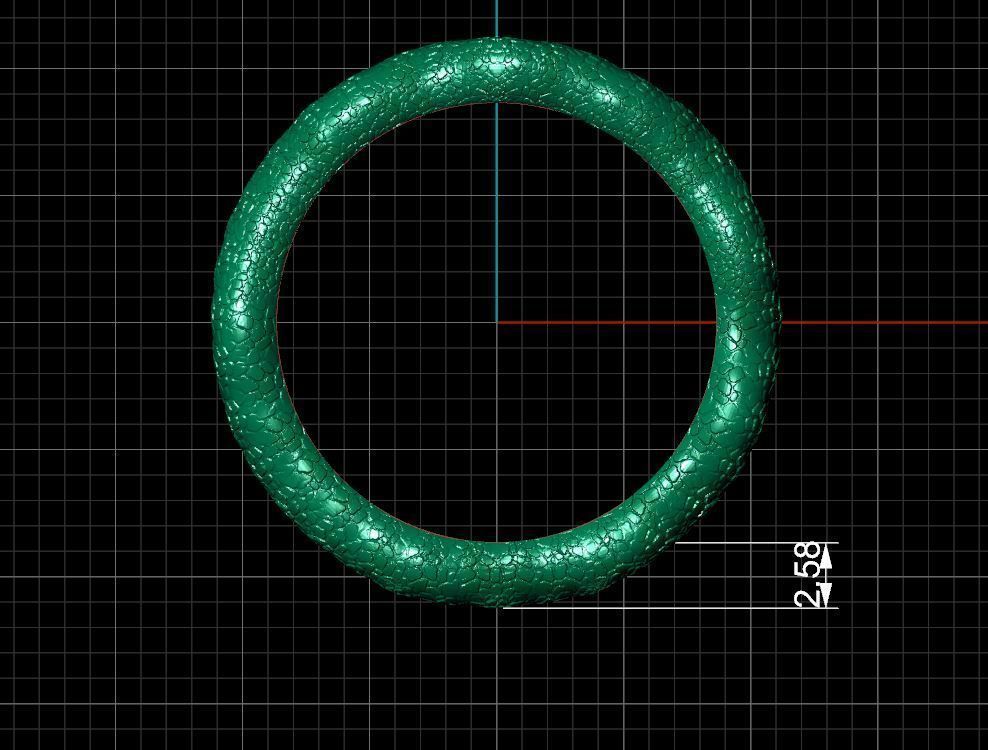 organic ring band 3D print model_7
