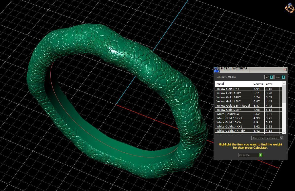 organic ring band 3D print model_8