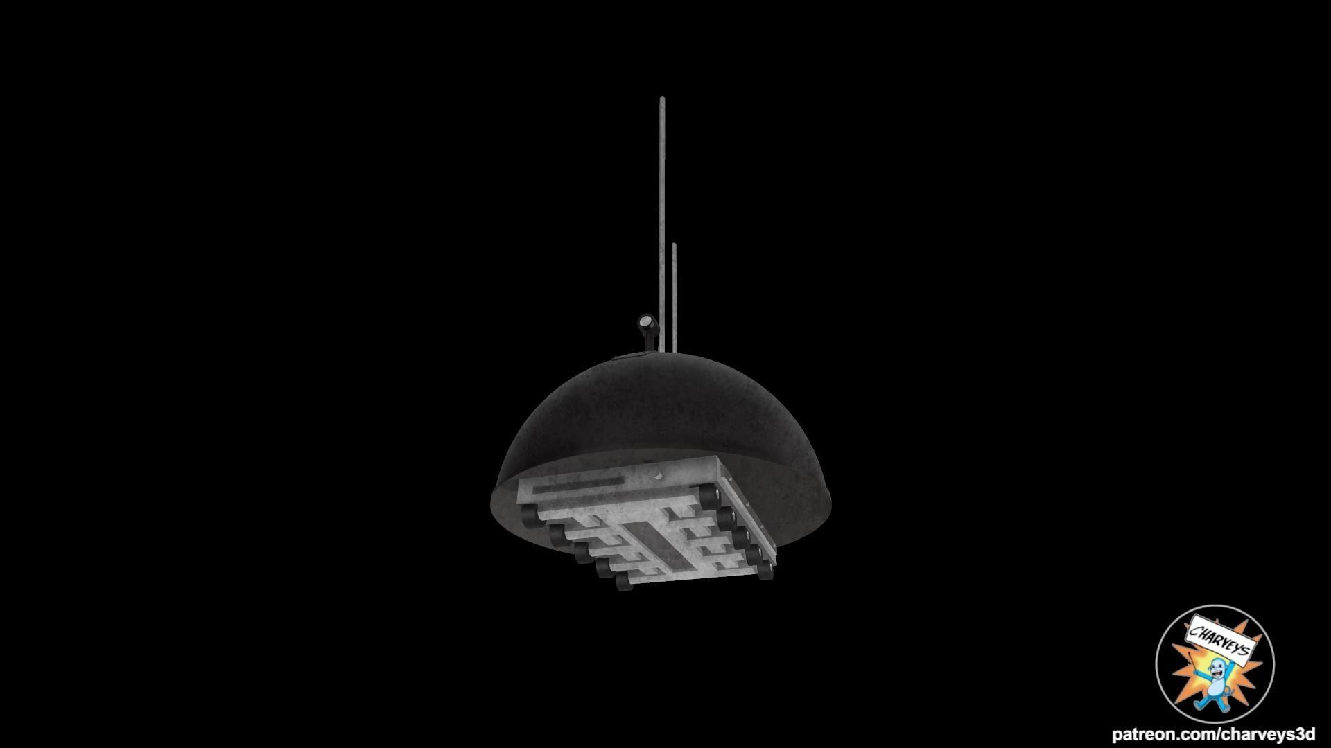 Star Wars LIN-V8K Minelayer Droid action figure 3D print model_3