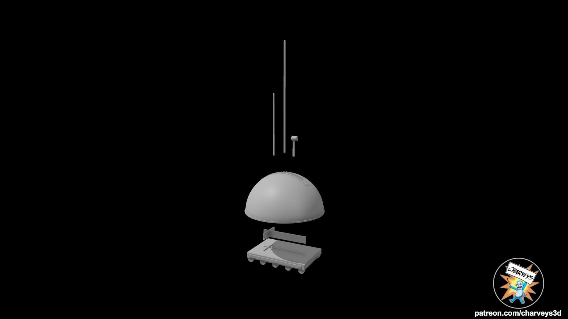 Star Wars LIN-V8K Minelayer Droid action figure 3D print model_4