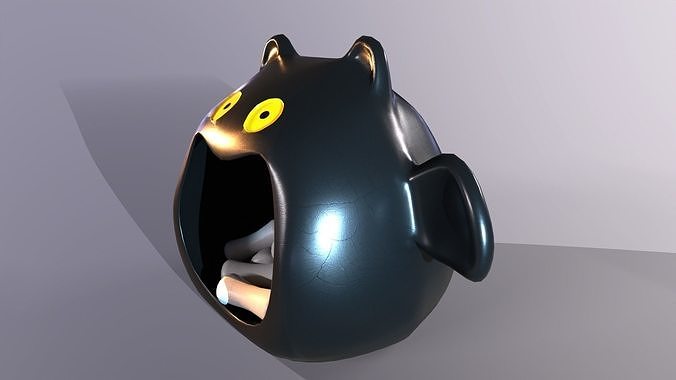 Bat Halloween Candy Holder  Low-poly 3D model 6