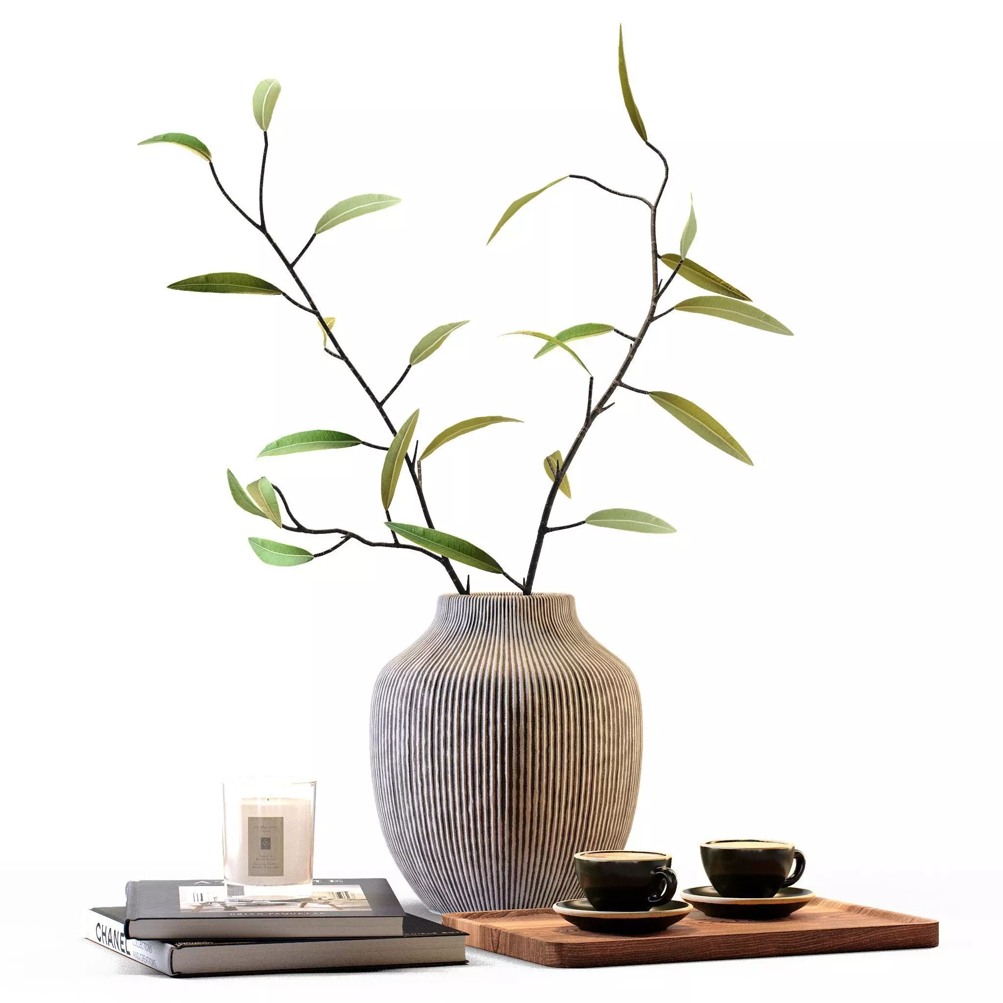 Decor coffee and books Set 20 3D model_0