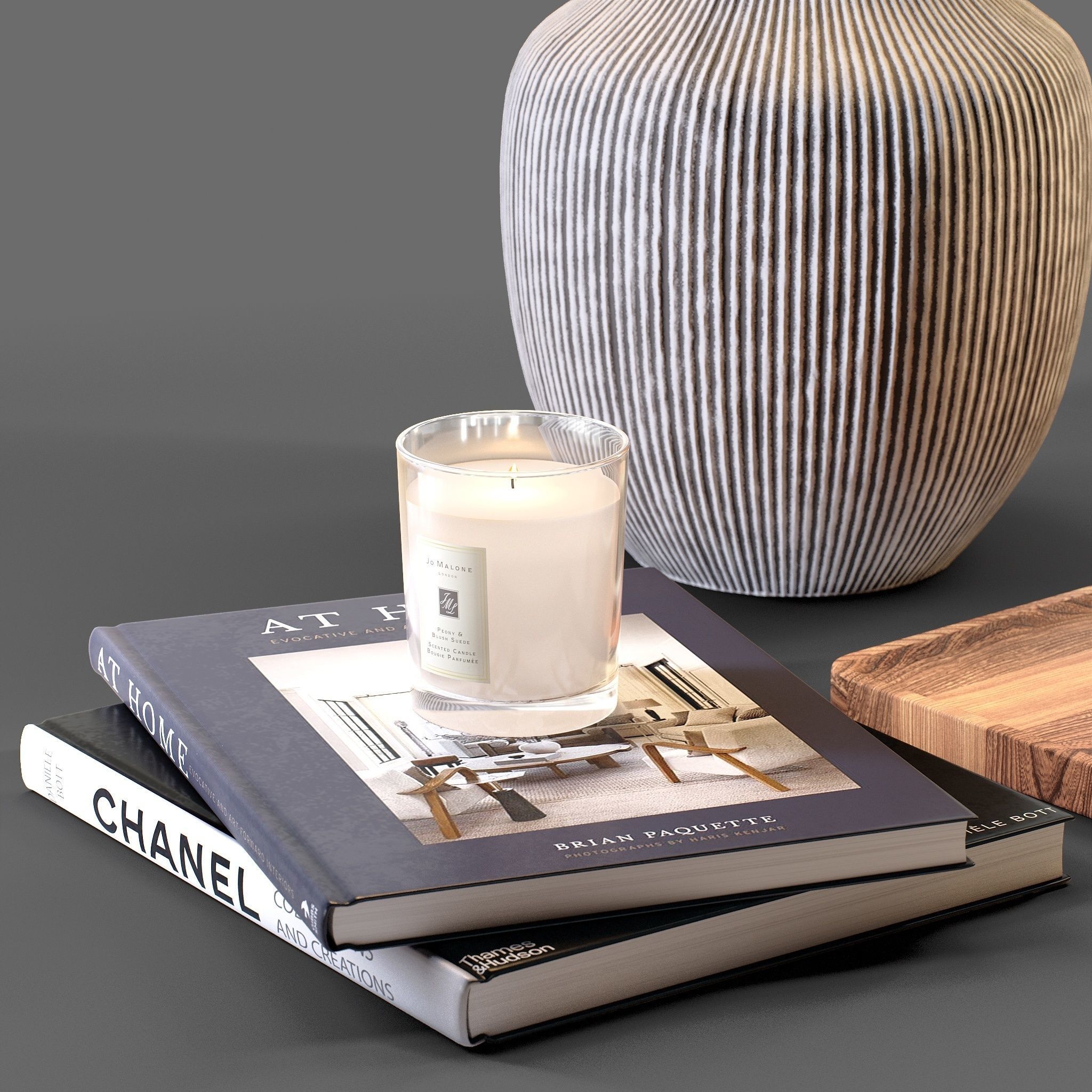 Decor coffee and books Set 20 3D model_4