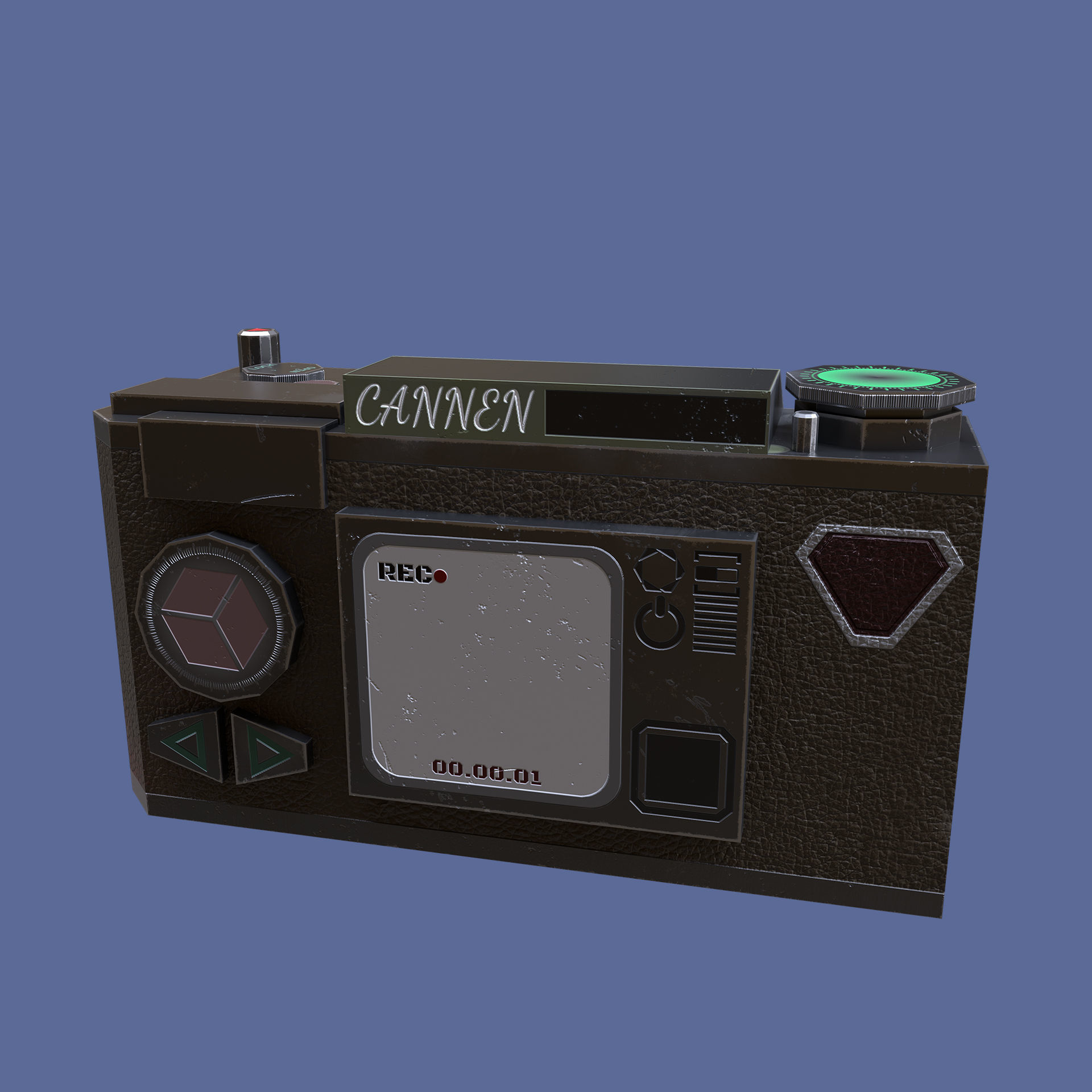camera low poly Low-poly 3D model_2