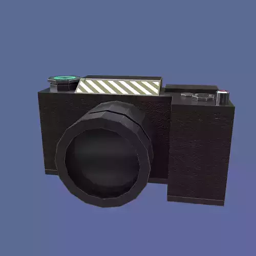 camera low poly Low-poly 3D model