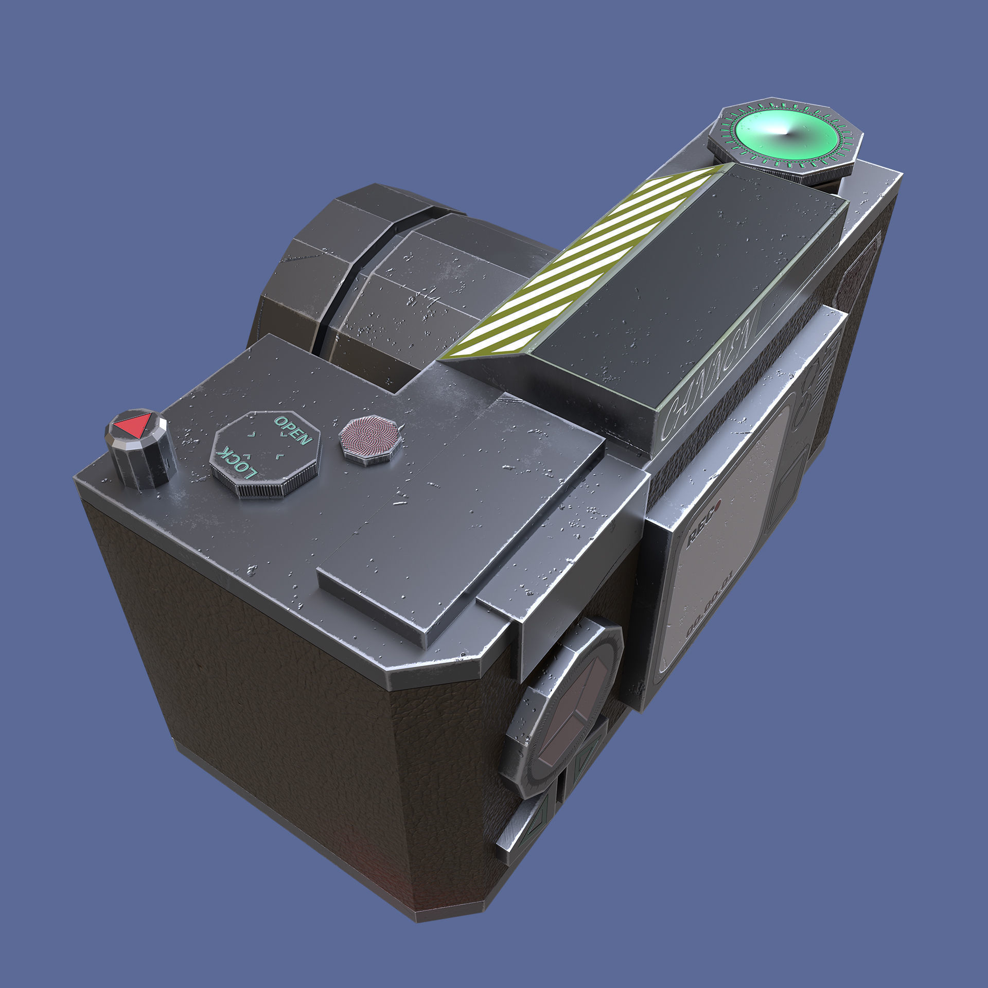 camera low poly Low-poly 3D model_3