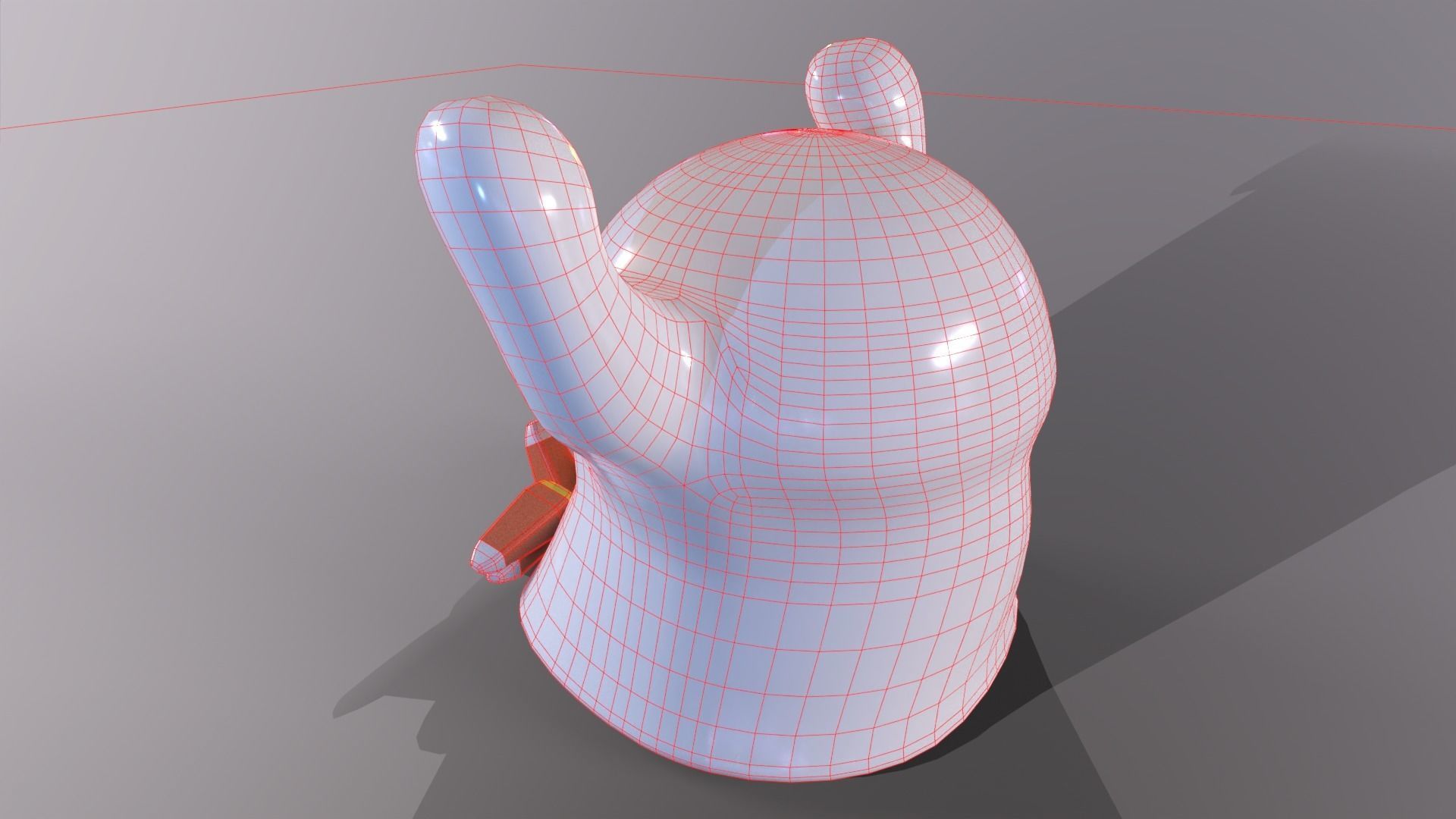 Ghost Candy Holder for Halloween Low-poly 3D model_7