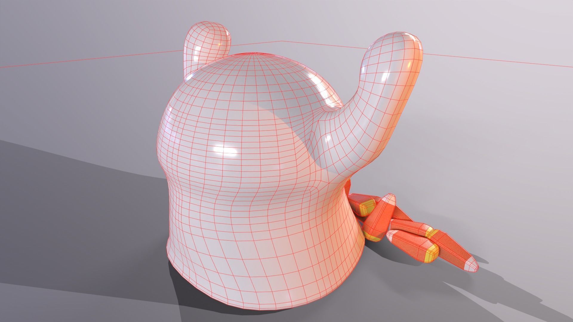 Ghost Candy Holder for Halloween Low-poly 3D model_21