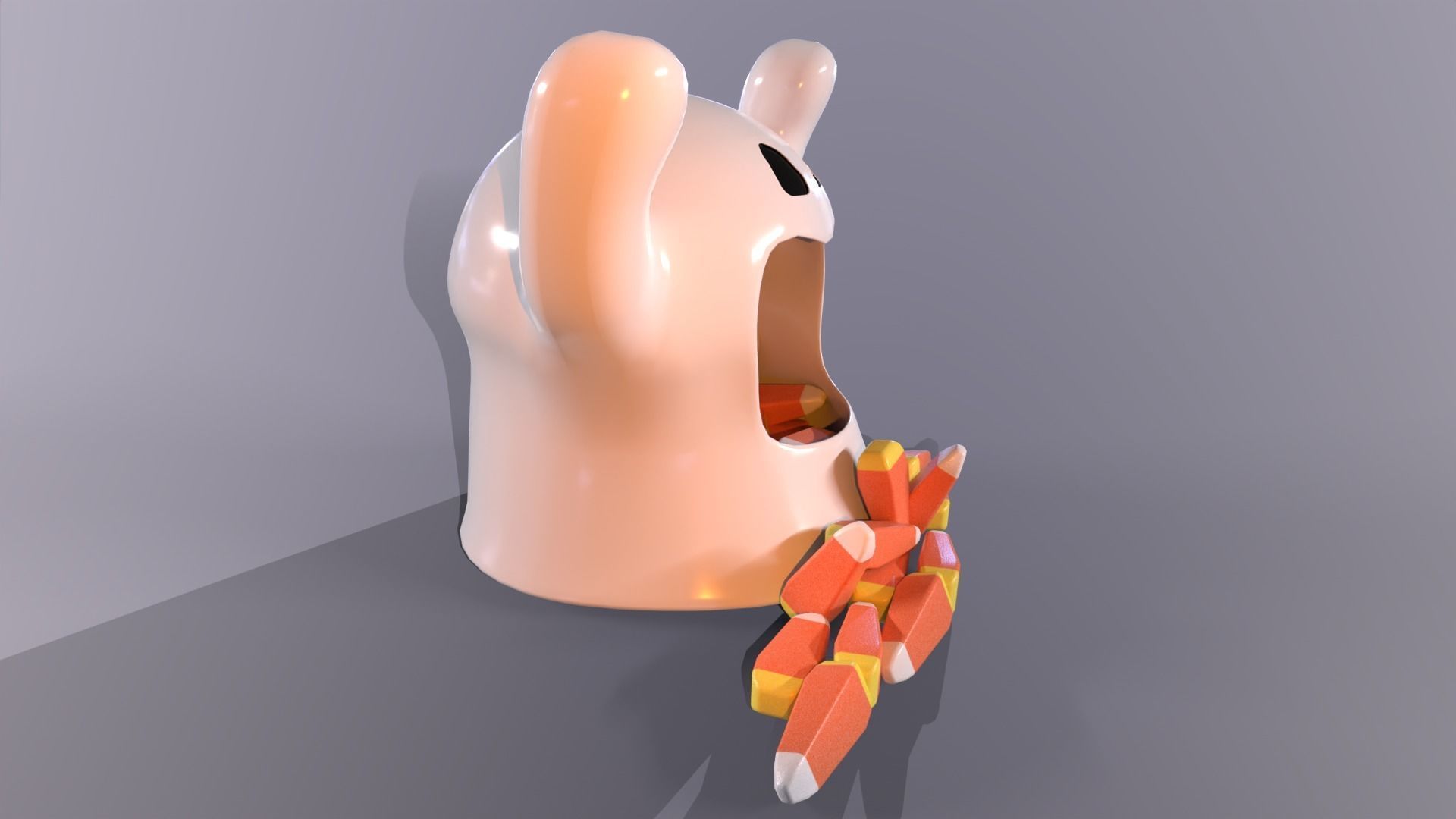 Ghost Candy Holder for Halloween Low-poly 3D model_20