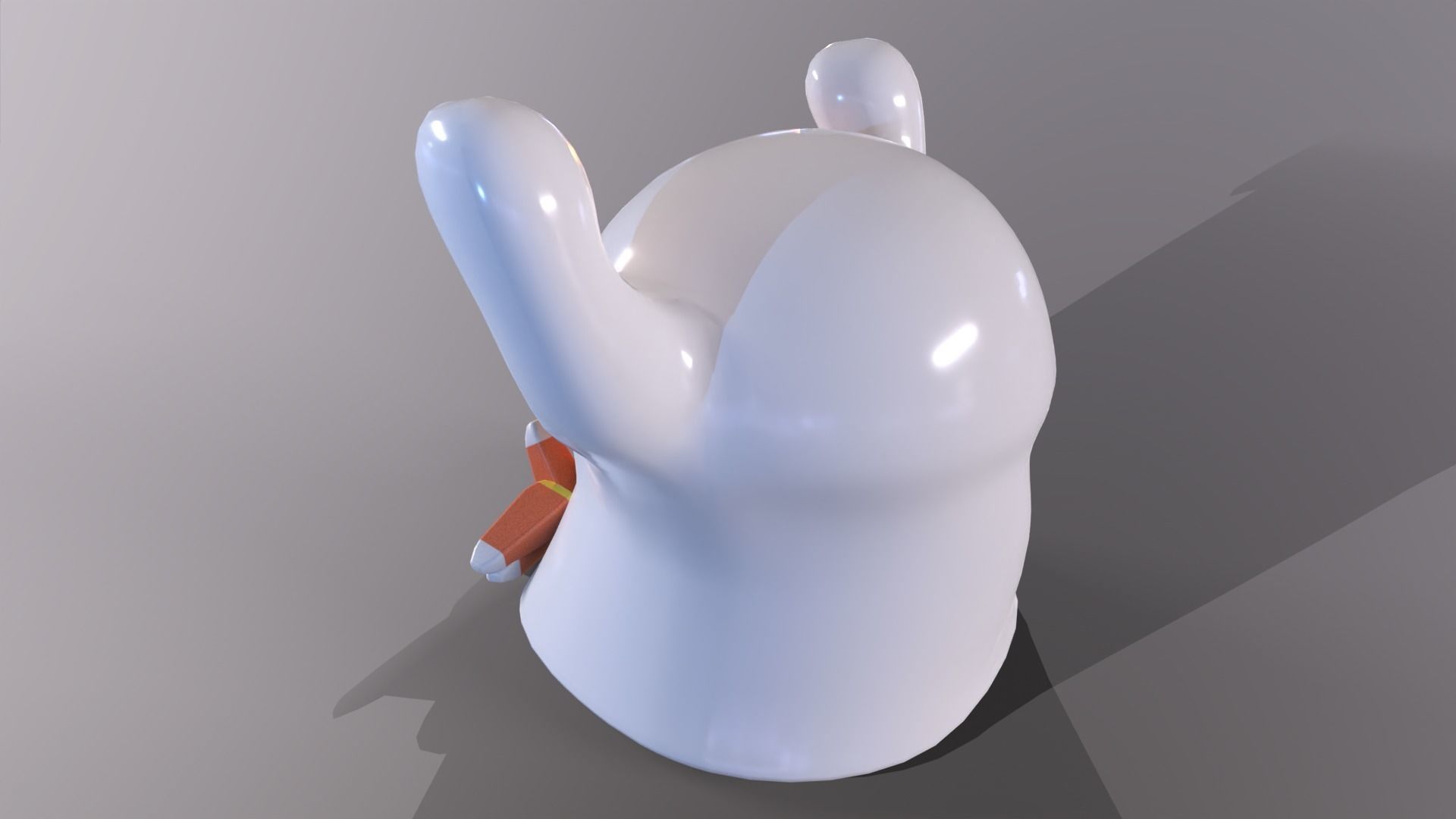 Ghost Candy Holder for Halloween Low-poly 3D model_6