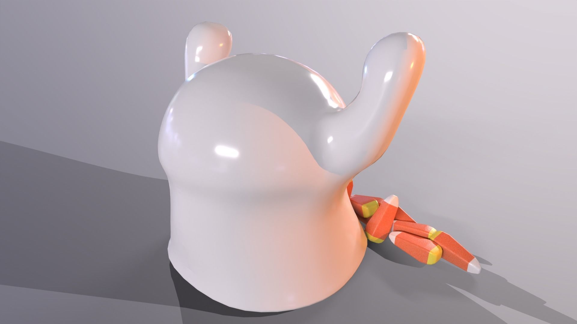 Ghost Candy Holder for Halloween Low-poly 3D model_18