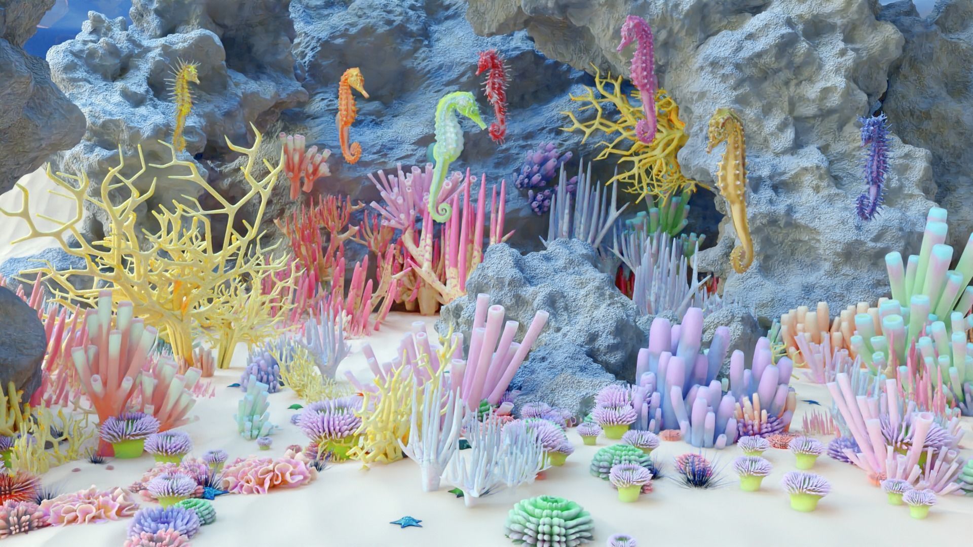 Ocean Coral and Creatures Mega Pack 3D Model Collection_1