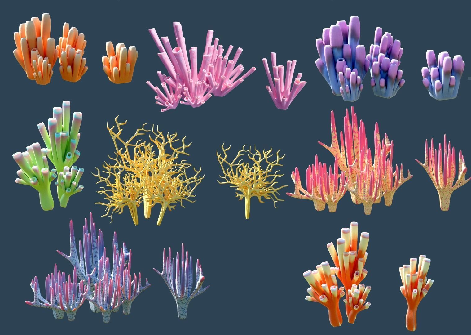 Ocean Coral and Creatures Mega Pack 3D Model Collection_4