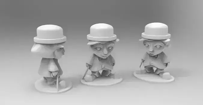 charle chaplin 3D print model