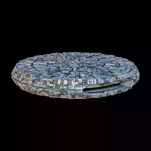 UFO Spaceship Lowpoly Low-poly 3D model
