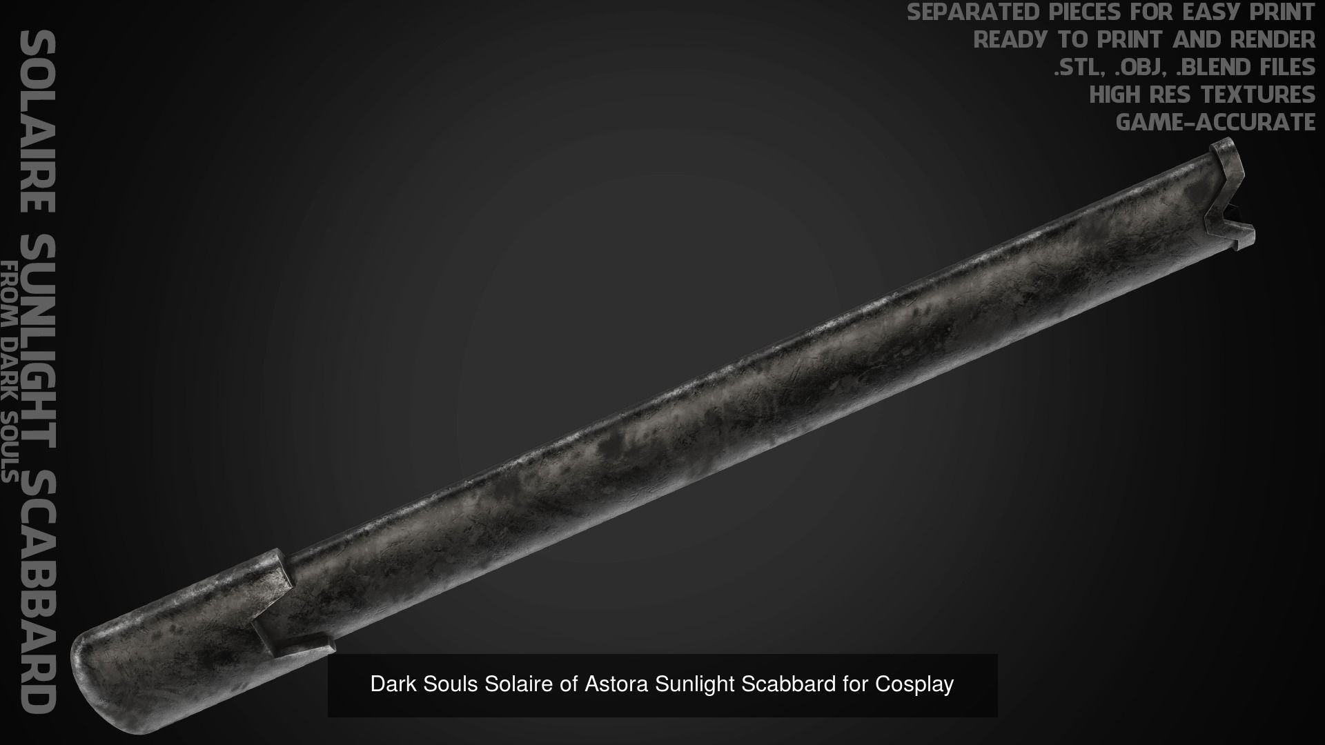 Dark Souls Solaire of Astora Full Armor Bundle for Cosplay 3D Model Collection_9