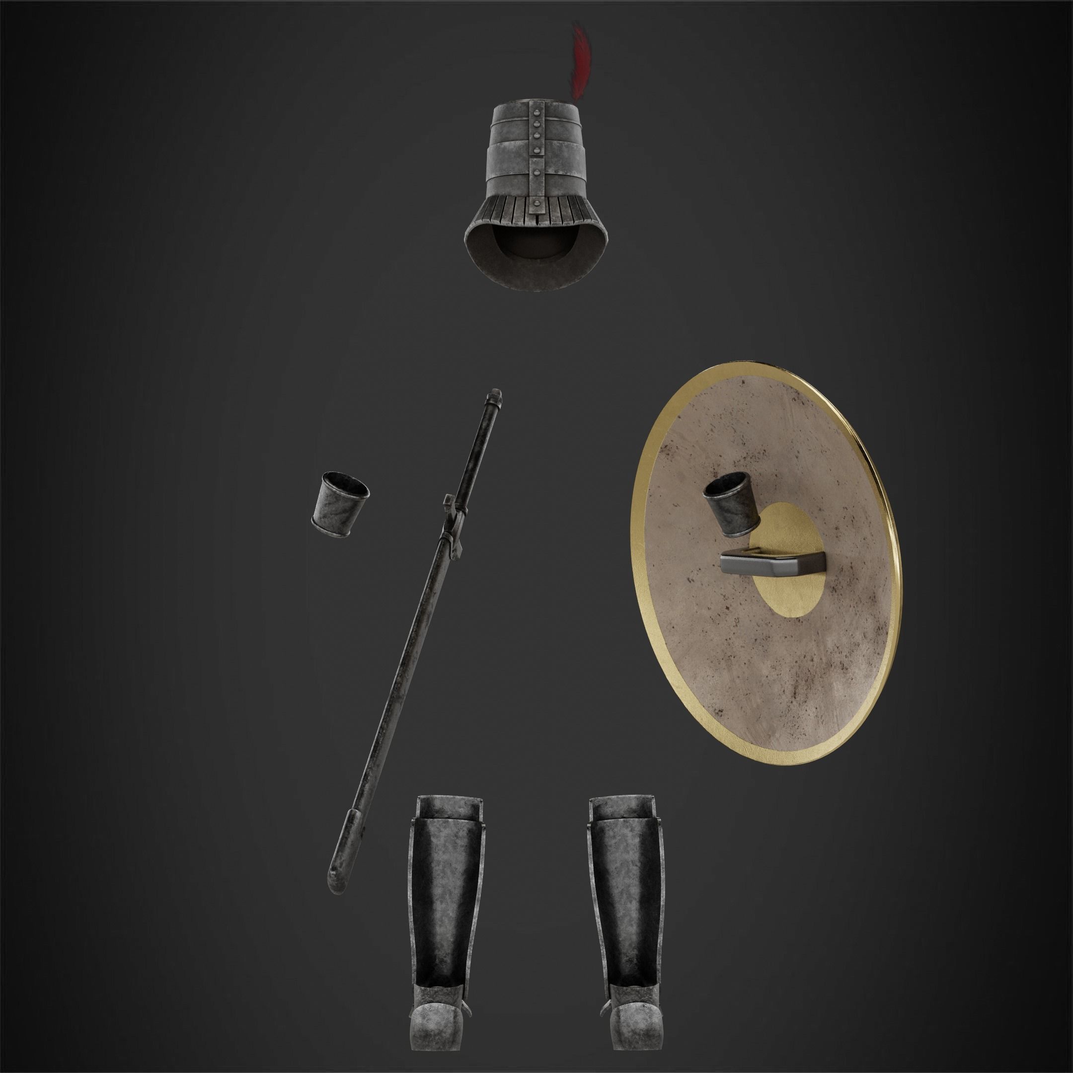 Dark Souls Solaire of Astora Full Armor Bundle for Cosplay 3D Model Collection_13