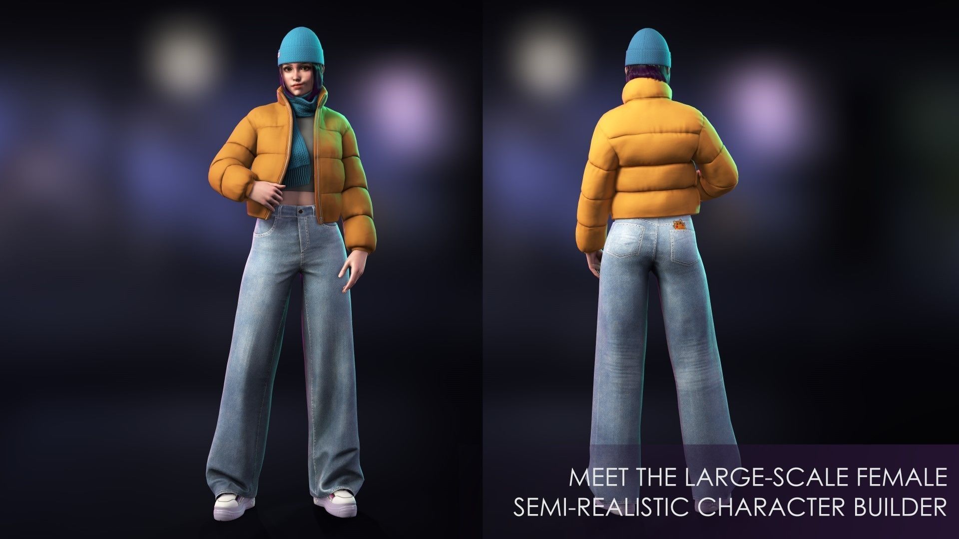 Streetwear Girl 3-9 - Casual Wear Girls Pack 3 Game-Ready Low-poly 3D model_3