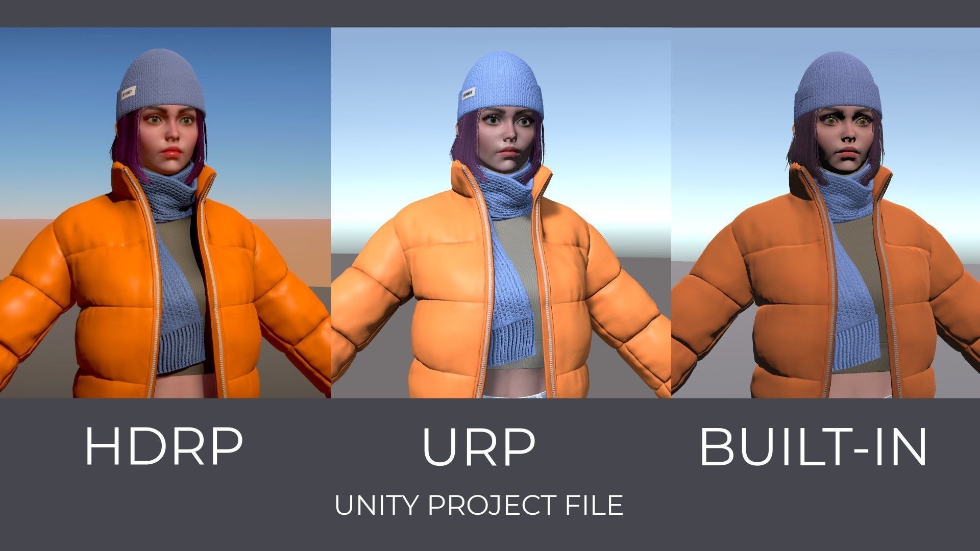 Streetwear Girl 3-9 - Casual Wear Girls Pack 3 Game-Ready Low-poly 3D model_29