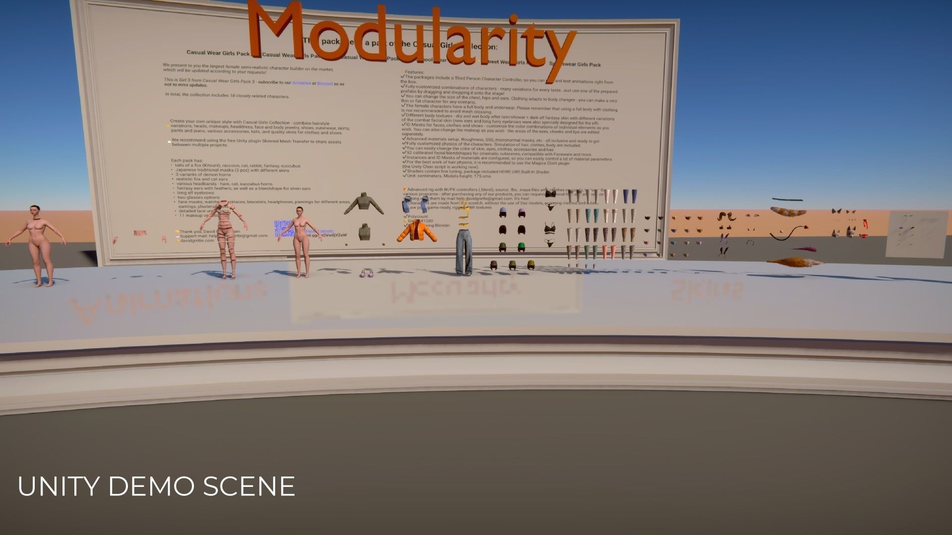 Streetwear Girl 3-9 - Casual Wear Girls Pack 3 Game-Ready Low-poly 3D model_31