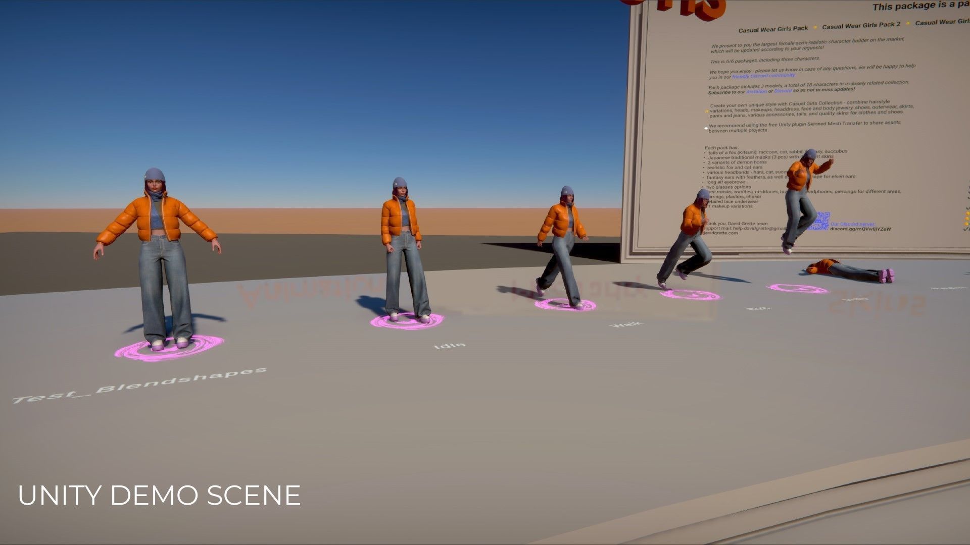 Streetwear Girl 3-9 - Casual Wear Girls Pack 3 Game-Ready Low-poly 3D model_30