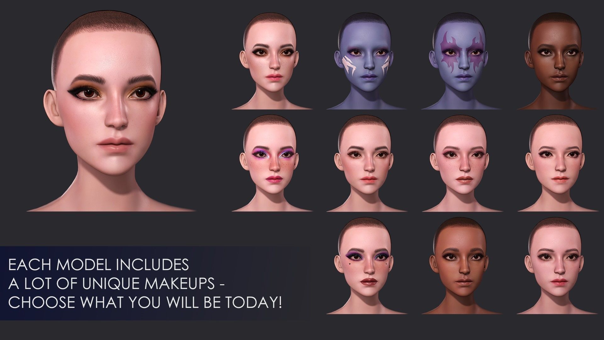 Streetwear Girl 3-9 - Casual Wear Girls Pack 3 Game-Ready Low-poly 3D model_17