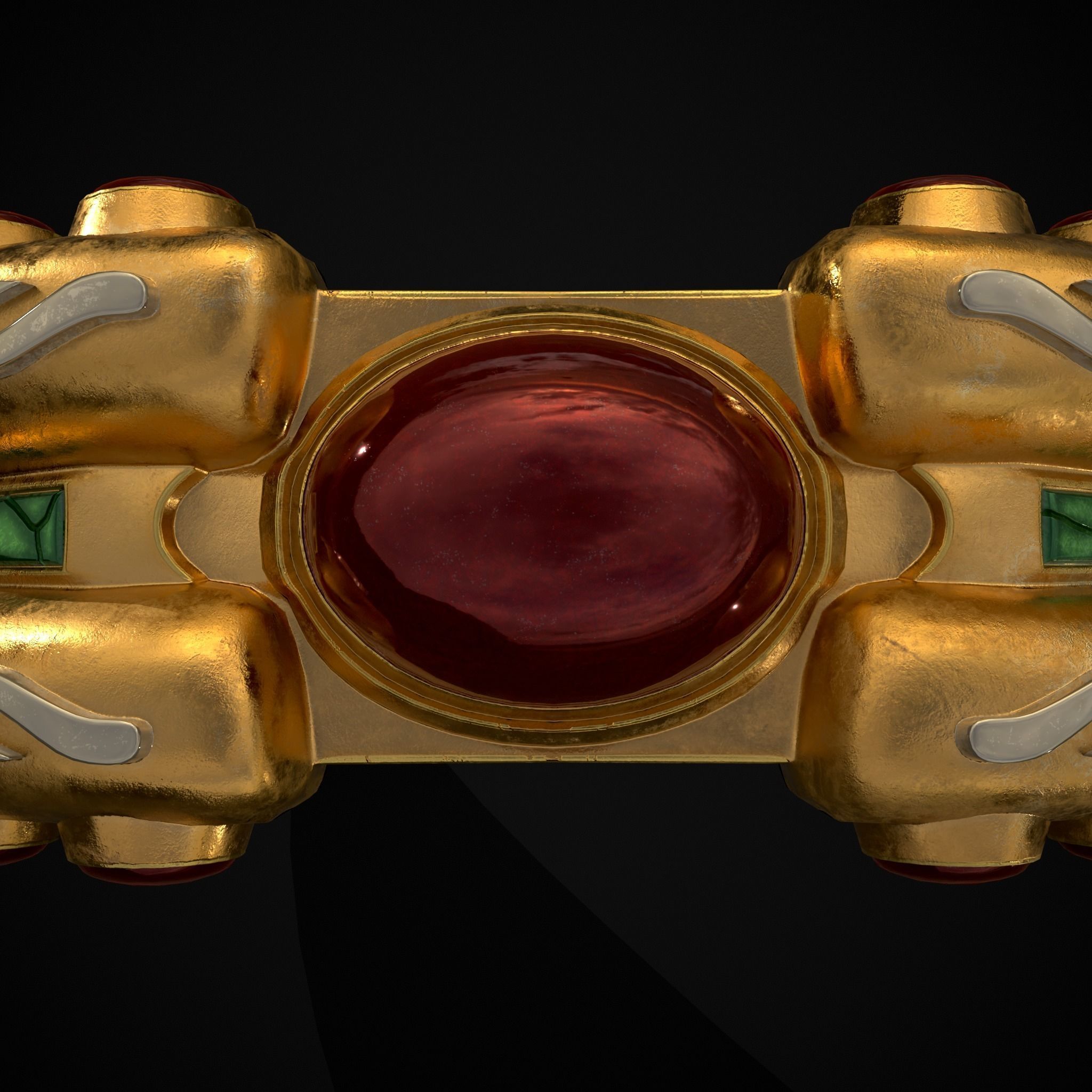 Jeweled Concept Ring Low-poly 3D model_13