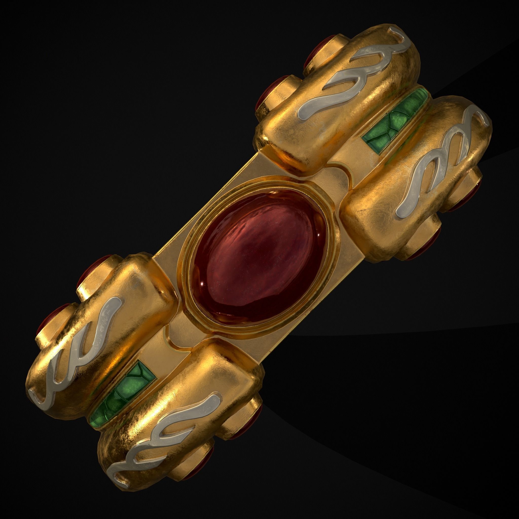 Jeweled Concept Ring Low-poly 3D model_25