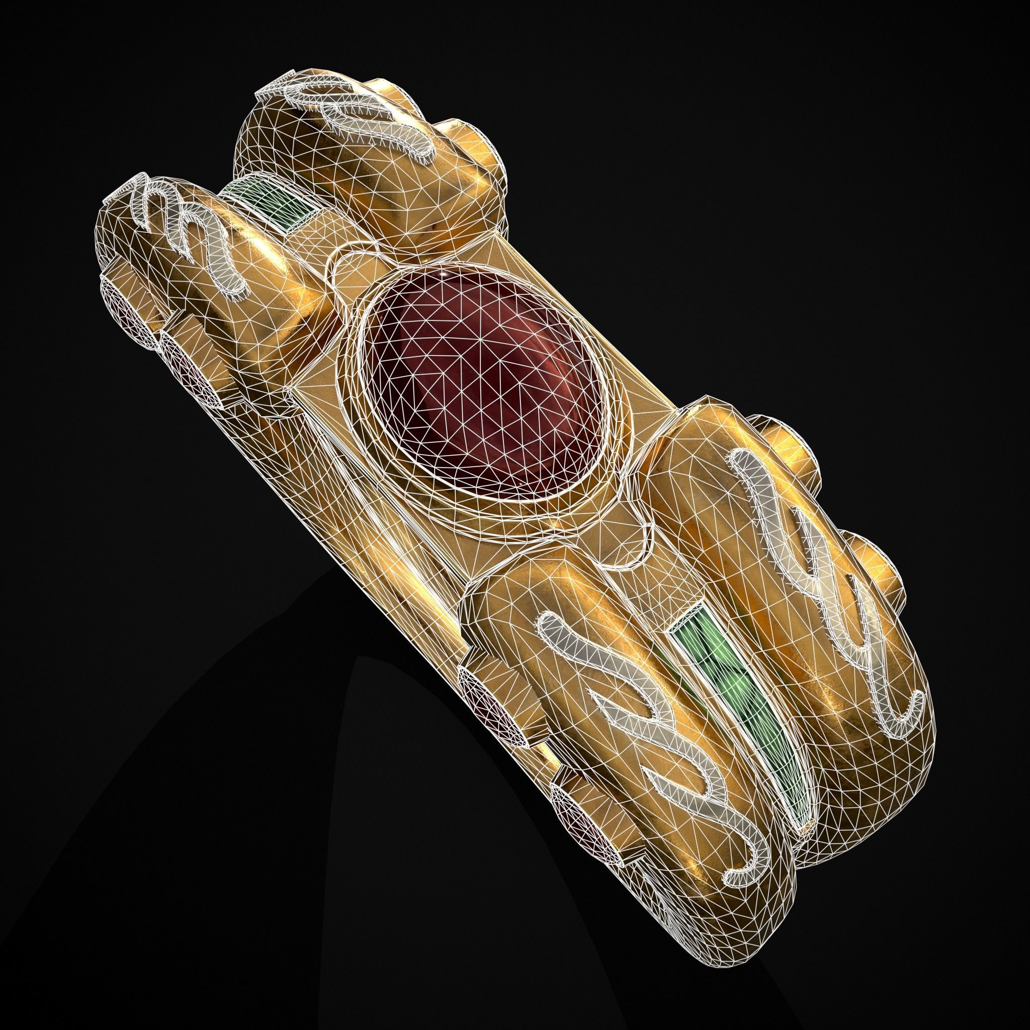 Jeweled Concept Ring Low-poly 3D model_10