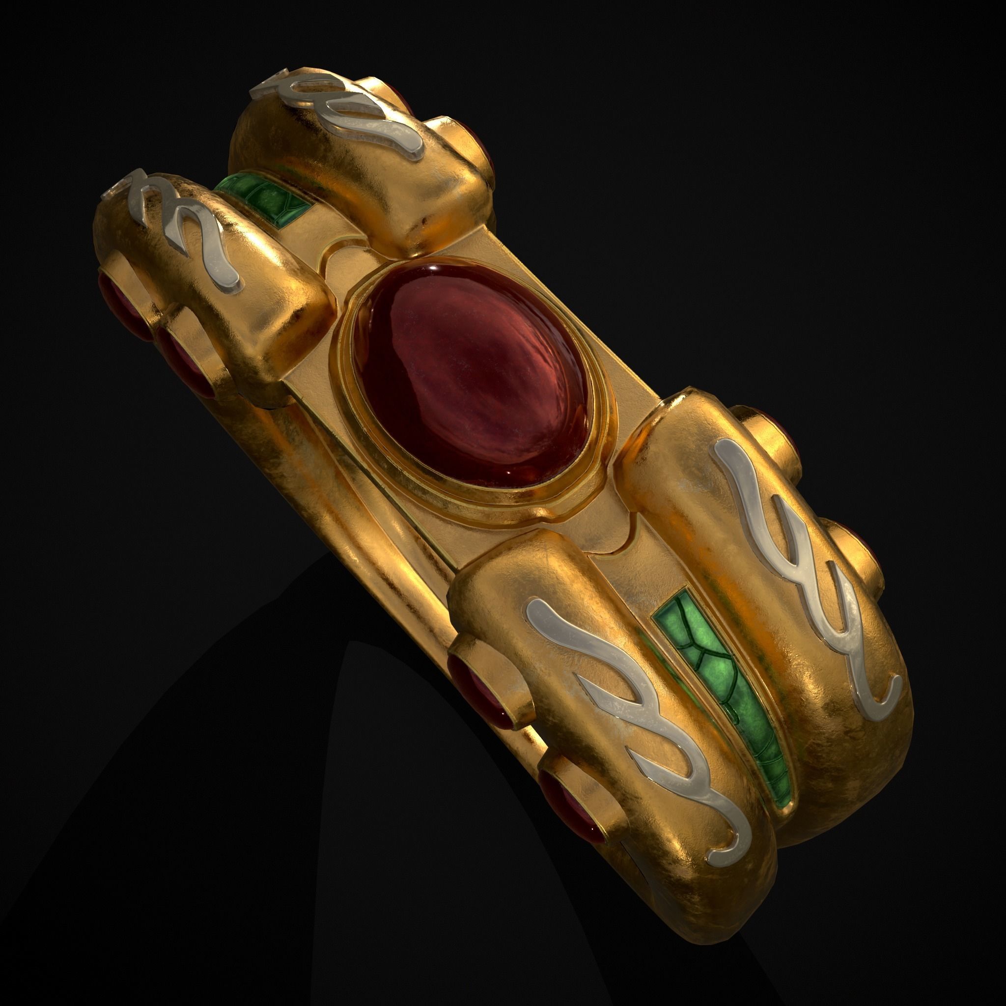 Jeweled Concept Ring Low-poly 3D model_9