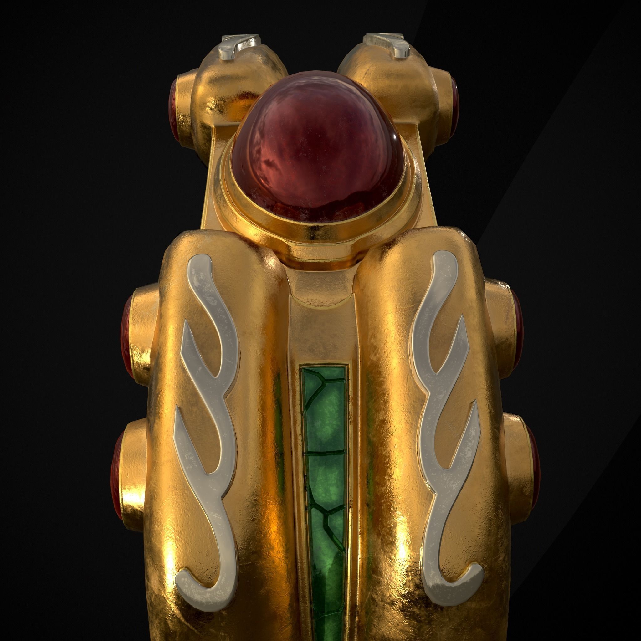 Jeweled Concept Ring Low-poly 3D model_11