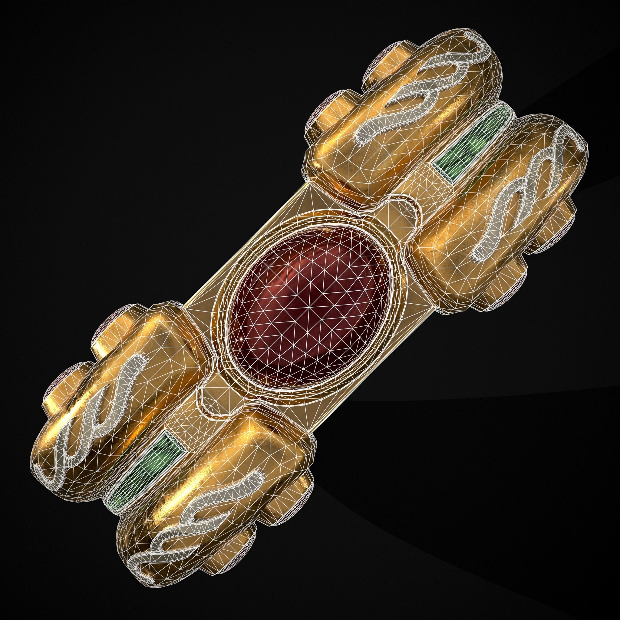 Jeweled Concept Ring Low-poly 3D model_26