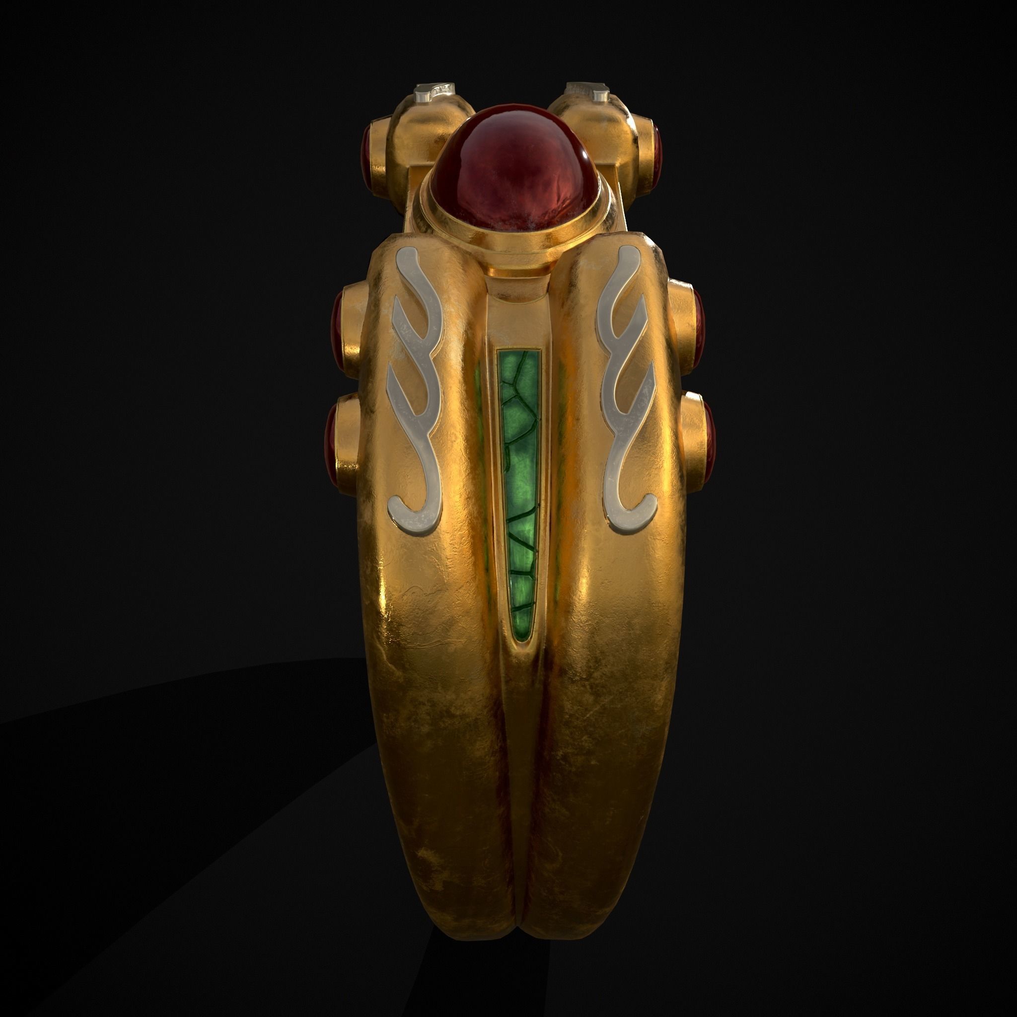 Jeweled Concept Ring Low-poly 3D model_7