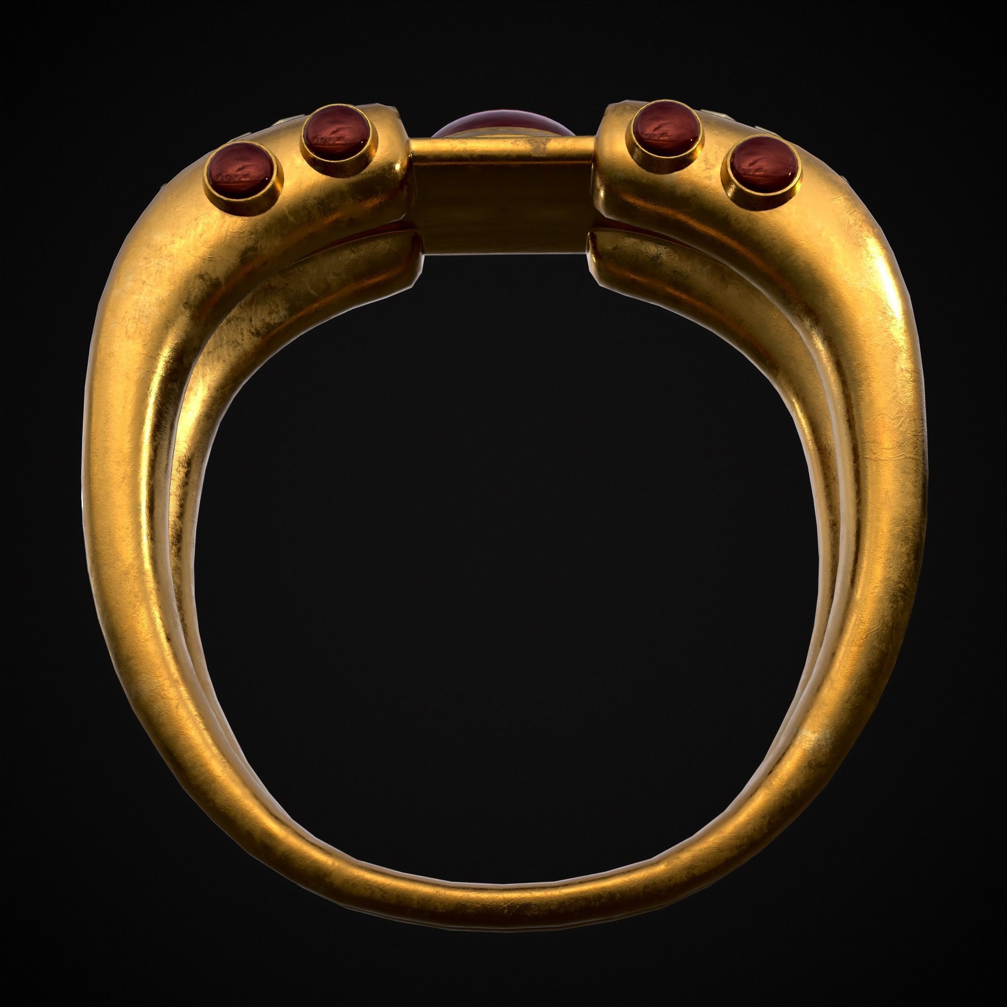 Jeweled Concept Ring Low-poly 3D model_35