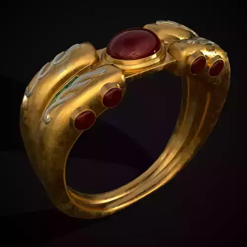 Jeweled Concept Ring Low-poly 3D model
