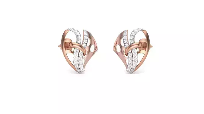Women studs Earrings 3dm stl 3mf obj glb gltf mtl render detail 3D print model