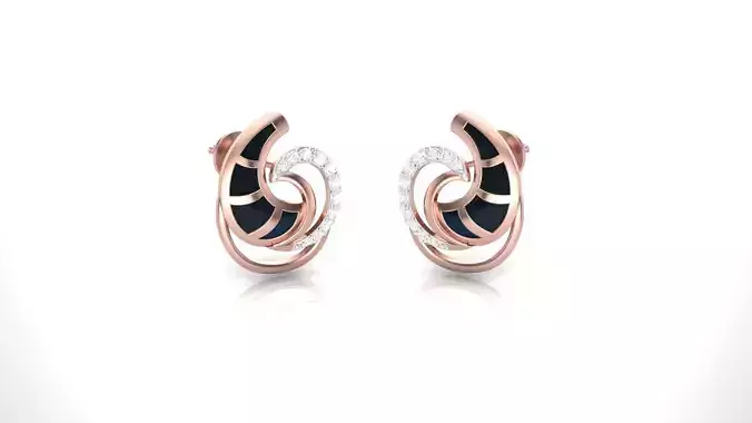 Women studs Earrings 3dm stl 3mf obj glb gltf mtl render detail 3D print model